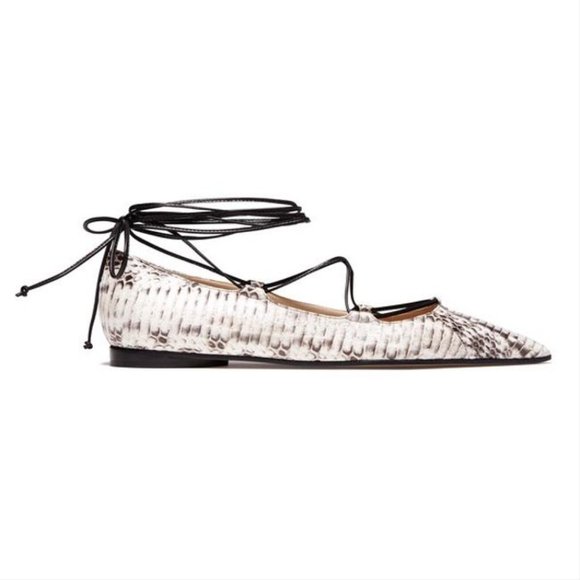 38 Michael Kors collection snakeskin lace-up flats - Picture 1 of 9